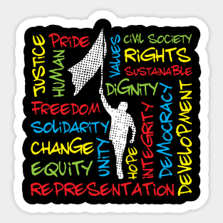 Civil Rights Activist Theme Sticker